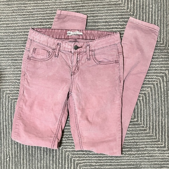 Free People Denim - FREE PEOPLE mauve corduroy jeans